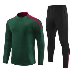 Ensemble de survêtement de football teint en pièce de haute qualité pour l'automne, respirant, pour l'entraînement et le jogging, avec logo personnalisé, léger, pour hommes - Product Image 2
