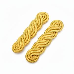 Premium Customizable Cotton & Polyester Uniform Shoulder Boards | Wholesale Duty Epaulettes with Gold Piping - Product Image 1