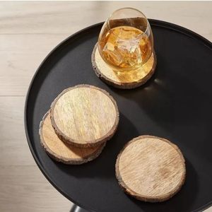 Sous-verre en écorce naturelle de bois, artisanat DIY, pour tasses à thé et café, tranche de bois rustique pour boissons, pour la maison, la cuisine et les projets d'artisanat - Product Image 6
