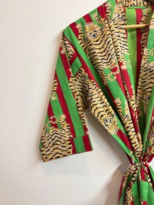 เสื้อคลุมผ้าฝ้ายลายเสือ น้ำหนักเบา พิมพ์ลายบล็อก - Product Image 2