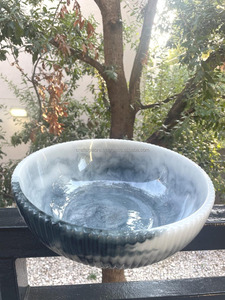 ชามเสิร์ฟงานแต่งงานทำมือจากไม้และเรซิ่นคุณภาพสูง หรูหรา เป็นมิตรกับสิ่งแวดล้อม พร้อมผิวขัดเงาด้วยมุก - Product Image 4