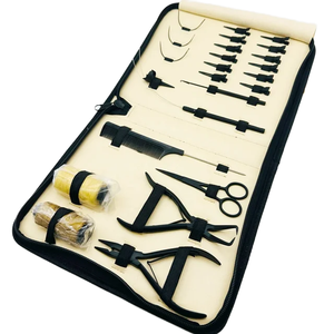 Stainless Steel Hair Professional Hair Extension Tools Black Matte Professional Nano Tip Hair Extensions Tools Kit - Product Image 6