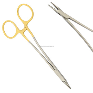 Portaagujas Quirúrgico de Precisión, Acero Inoxidable con Punta de Carburo de Tungsteno, Instrumento Manual para Kit Quirúrgico, CE ISO13485 - Product Image 4