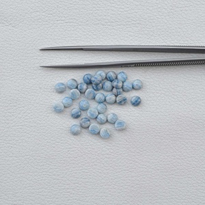 Rodocrosita azul Natural de 4mm, cabujón liso redondo, piedra preciosa suelta hecha a mano de alta calidad para ajuste de joyería, proveedor mayorista - Product Image 3