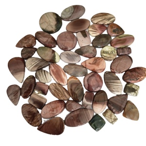 Jaspe impérial certifié 100% naturel, cabochon, taille personnalisée, forme mixte, pierre précieuse en vrac, 8-12g, 3-6mm de hauteur, pour la fabrication de bijoux - Product Image 3