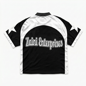 เสื้อเชิ้ตแขนสั้นผู้ชายทรงสปอร์ต พิมพ์ลายดิจิทัล ติดกระดุมด้านหน้า เนื้อผ้าระบายอากาศได้ดี 170 GSM ผลิตจากโพลีเอสเตอร์ 90% และสแปนเด็กซ์ 10% รับผลิตตามแบบ OEM พร้อมสกรีนโลโก้ - Product Image 2