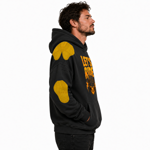 Nouvel arrivage : Sweat à capuche moto personnalisé à grand imprimé en polyester/coton, 380 GSM, coupe oversize, séchage rapide, unisexe, épais, avec 2 protections - Product Image 3