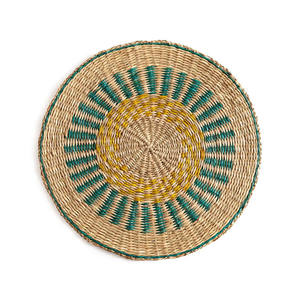 Platos de rafia verdes, precio directo de fábrica, manteles individuales de algas marinas tejidos a mano, manteles individuales de pasto marino - Product Image 6