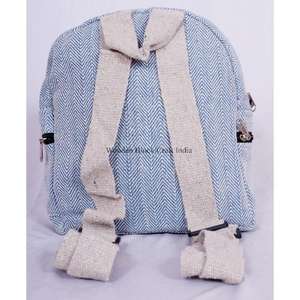 Mochila Grande 100% de Cáñamo Natural Blanco Vegano para Viajes/Senderismo/Escuela/Uso Diario, Hecha en Nepal, Venta al Por Mayor de Fábrica - Product Image 3