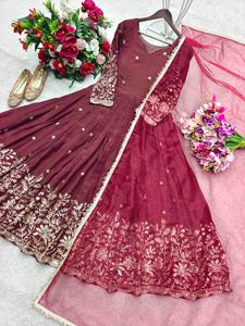 Launching New Design Trending NC Vicitra-Silk Gwon&dupatta Reddy To Wear Look Design - Product Image 6