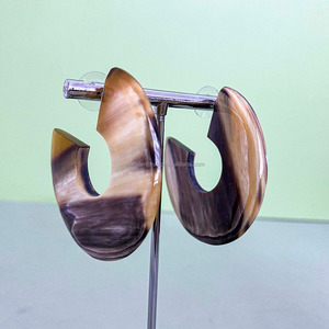 High Quality Handmade Modern Drop <b>Earrings</b> Latest Design Buffalo Horn Women's Jewelry with Customizable Options for Bulk Buyers - Product Image 5