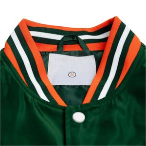 Chaqueta Bomber de invierno para hombre de alta calidad en estilo Varsity logotipo personalizado bordado impreso tela de satén High Street Style Varsity - Product Image 3