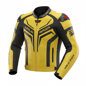 Chaqueta de Carreras de Cuero Impermeable MALIK RAZA |   Equipo de Motociclista Transpirable para Todas las Estaciones |   Ropa Protectora Personalizada para Motociclistas - Product Image 5