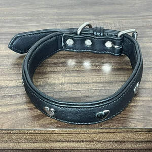 Collar de adiestramiento para perros de cuero genuino resistente de la marca Western, con diseño de corazón metálico, personalizado y duradero, accesorios para mascotas. - Product Image 6