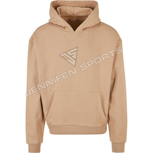 Vente en gros usine – Nouveaux sweats à capuche décontractés pour hommes, 100 % coton respirant, brodés, coupe ample, séchage rapide - Product Image 1