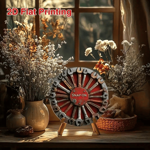 CIFbuy Ghirlanda Rotonda Vintage in Metallo, Decorazione per Angolo Caffè in Cucina, per Servizio di Ritiro Temu su TikTok - Product Image 3