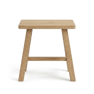 Tabouret rectangulaire en teck massif, tabourets de salon, ottomanes, banc en bois artisanal, chaise basse d'appoint, mobilier d'extérieur - Product Image 1