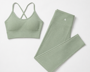 Conjunto de Yoga sin Costuras para Mujer, Leggings de Cintura Alta, Sujetador Deportivo, Ropa Deportiva para Gimnasio, Ejercicio y Fitness - Product Image 1