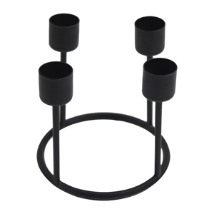 Black <b>Candle</b> <b>Stick</b> Holder With Attractive Painted Finishing Design Four <b>Candle</b> Stand Home Villa Dinner and Wedding Design - Product Image 4