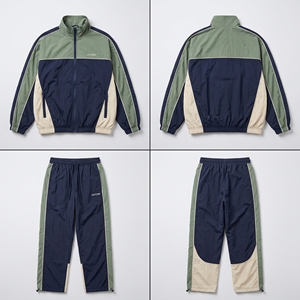 Men's Vintage <b>90s</b> Windbreaker <b>Tracksuit</b> Custom Color Block Nylon Jacket Pants Set - Product Image 5