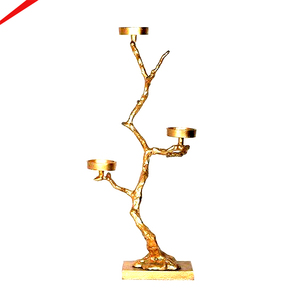 ชุดเชิงเทียนเกลียวสีทองเชิงเทียนโลหะที่ทันสมัยสำหรับตกแต่งบ้าน - Product Image 4