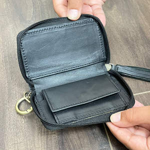 Célèbre Designer Marque En Cuir Coin Sac À Carreaux En Cuir Taille Porte-clés Sac Portefeuille Portable Porte-Monnaie Avec Fermeture Éclair Écouteur Sac - Product Image 6