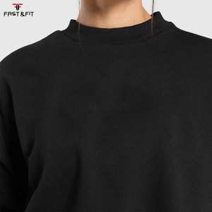 High Quality Solid Color Women's Streetwear Autumn Pullover Sweatshirt with Custom Logo Breathable Crewneck Design - Product Image 5