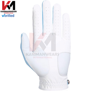 Breathable Mesh Golf <b>Gloves</b> Custom Logo Professional Cabretta Leather Soft Feel High-Grip Golf Training Gear Wholesale Factory - Product Image 3