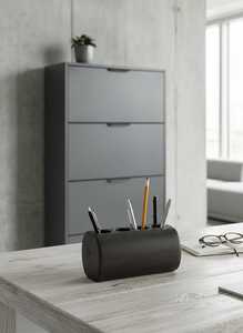<b>Rustic</b> Wooden <b>Desk</b> Organizer Pen and Pencil Storage Stand - Product Image 4