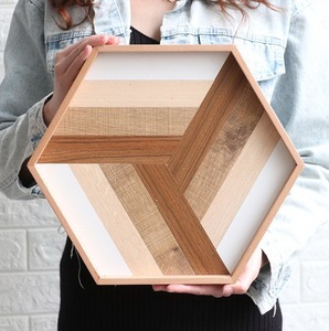 Luxury Wooden Serving <b>Tray</b> Solid Wood Ottoman Butler Platter for Hotel Restaurant Tea Coffee Service - Product Image 2