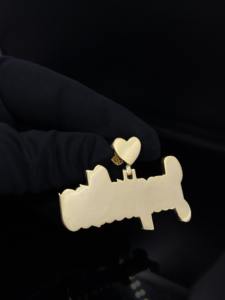 Colgante Unisex de Aleación con Diseño Infinito de Diamantes CZ Helados de Primera Calidad, Estilo Hip Hop Cristiano - Product Image 3