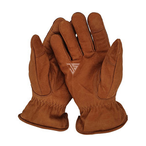 Gants en cuir véritable noir de qualité supérieure, résistants à l'usure, compatibles avec les écrans tactiles, en cachemire, pour hommes et femmes, gants d'hiver pour la conduite à moto - Product Image 5