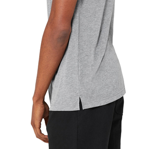T-shirt à manches courtes pour homme, gris, col rond, coupe classique, séchage rapide, tissu en toile écologique respirant, couleur unie, style décontracté, 100% coton - Product Image 4