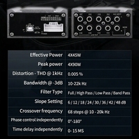 Profesyonel 4 Kanallı Stereo Araç Amfisi 45Wx4 Sınıf AB Tam Aralıklı Subwoofer Amfisi Araç Ses Sistemi