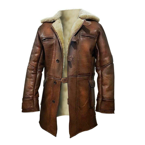 Wholesale Men Genuine Premium Leather Slim Fit Biker Style Winter Fashion Motorcycle <b>Jacket</b> Windproof <b>Waterproof</b> Sheep Stand - Product Image 4