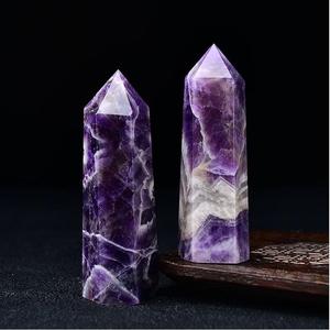 Natural Chevron Amethyst Crystal Tower Hand Polished Purple Healing Gemstone Point Meditation Reiki Chakra Energy - Product Image 6