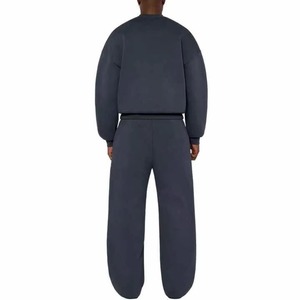 Custom Mens French Terry Flared Sweatpants High Street Baggy for Hem Wide Leg Cotton Mid Waist Casual Style Custom Logo - Product Image 4