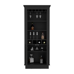 Mobiletto da soggiorno nero Provo, elegante soluzione per riporre oggetti e articoli da bar - Product Image 6