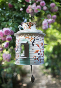 Casa de pájaros decorativa de metal para jardín, refugio colgante para exteriores, lugar de anidación para pájaros pequeños, patio trasero, balcón, terraza - Product Image 5