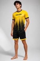 Conjunto de Camiseta de Fútbol Sublimada para Hombre, Manga Corta, Poliéster que Absorbe la Humedad, Uniforme de Fútbol con Cuello Redondo, Corte Regular
