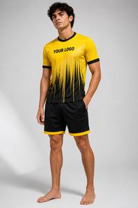 Conjunto de Camiseta de Fútbol Sublimada para Hombre, Manga Corta, Poliéster que Absorbe la Humedad, Uniforme de Fútbol con Cuello Redondo, Corte Regular - Product Image 6