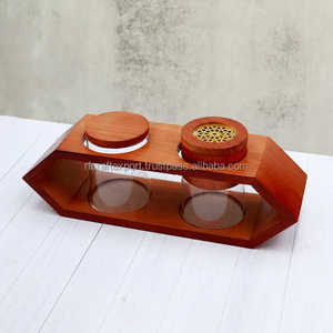 Wood Acrylic Inlay Bakhoor <b>Burner</b> Wooden <b>Incense</b> <b>Burner</b> Arabic Mubkhar Set Ramadan Gift Bakhoor <b>Burner</b> - Product Image 2