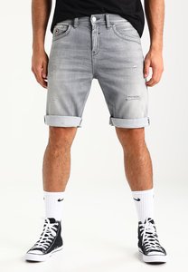 Men's Vintage-Style Black Loose Light Washed Denim Shorts High Waisted Wide Leg with Woven <b>Craft</b> Pocket Windproof 100% Cotton - Product Image 3