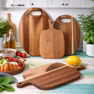 New Arrival Looking Kitchenware <b>Chopper</b> Blocks Solid Wooden Chopping Board Hotel Catering <b>Vegetable</b> Fruits Cutting Boards - Product Image 1