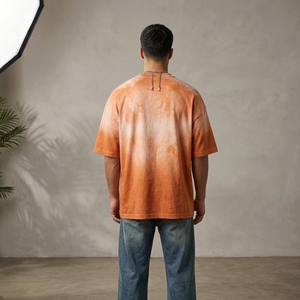 T-shirt homme oversize à épaules tombantes, délavé soleil, effet vintage - Product Image 2