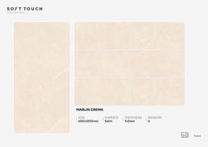 กระเบื้องพอร์ซเลนเคลือบซาตินดีไซน์หรู ขนาด 600x1200 มม. กระเบื้องปูพื้นและผนังขนาดใหญ่ สำหรับโครงการตกแต่งภายในระดับไฮเอนด์ - Product Image 5