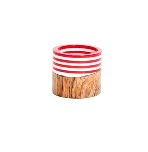 Juego de 4 piezas de lujo 2025, servilleteros de resina, decoración de mesa de madera hecha a mano, diseños únicos, colores vibrantes para fiestas elegantes - Product Image 4