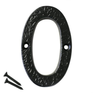 Lettres de l'alphabet en fonte noire mate rustique A-Z, numéros et lettres de maison en métal robuste pour porte d'entrée extérieure - Product Image 3