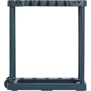 Organisateur d'outils de jardin à 10 fentes pour outils à long manche/râteaux/brosses/supports de serres-pailles, support de rangement vertical pour garage et cour pour un rangement efficace - Product Image 1
