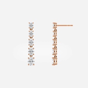 Pendientes Colgantes de Oro de 14K con Diamantes de Laboratorio_ Pendientes de Novia - Product Image 2